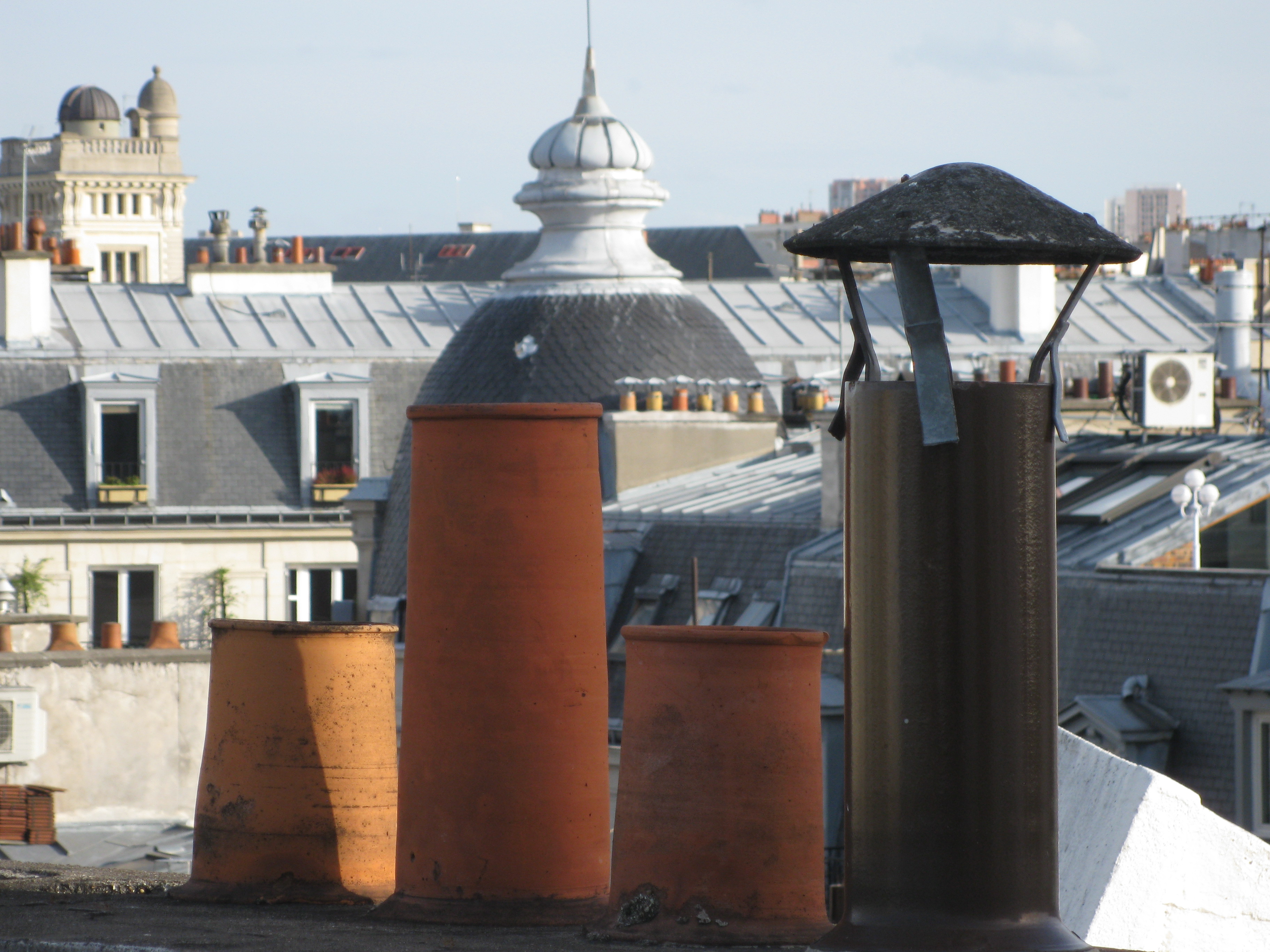 Chimney pots close up