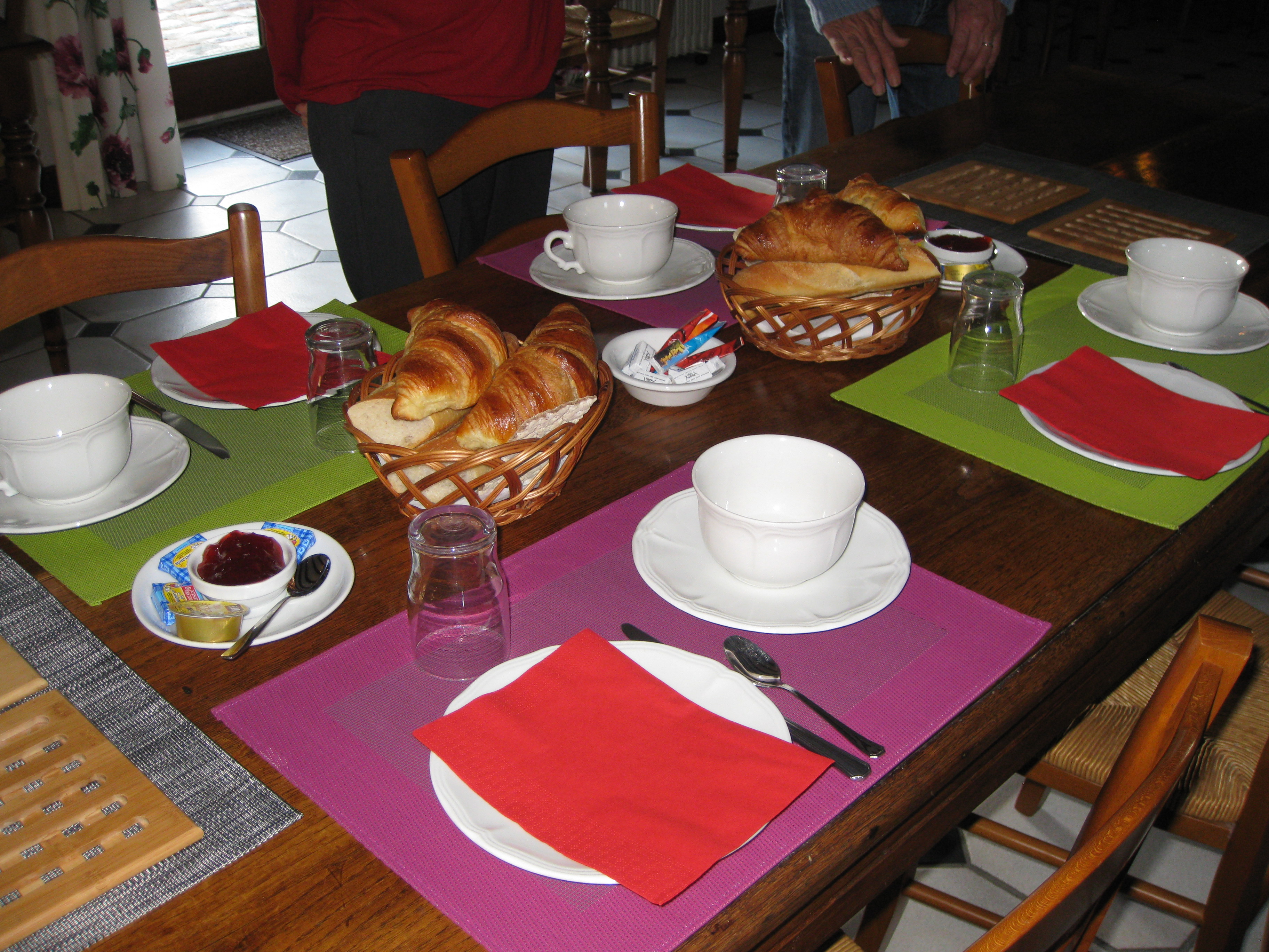 Breakfast awaits us